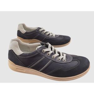 ECCO Blue Suede Leather Oxford Sneakers Womens 8.5 EU39 Comfort Walking Lace